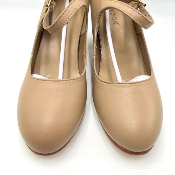 Capezio Womens Size 7.5 # 653 Manhattan Character Caramel Tan Dance Shoes Heels - Picture 4 of 15